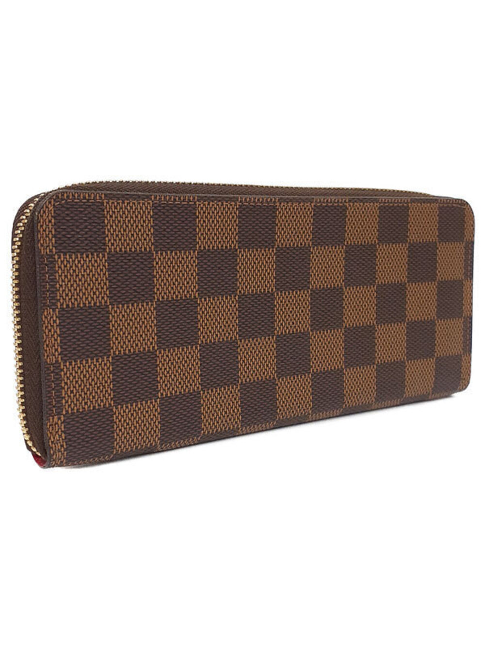 Louis Vuitton Long Wallet Clemence Round Zipper Portefeuille Damier Brown